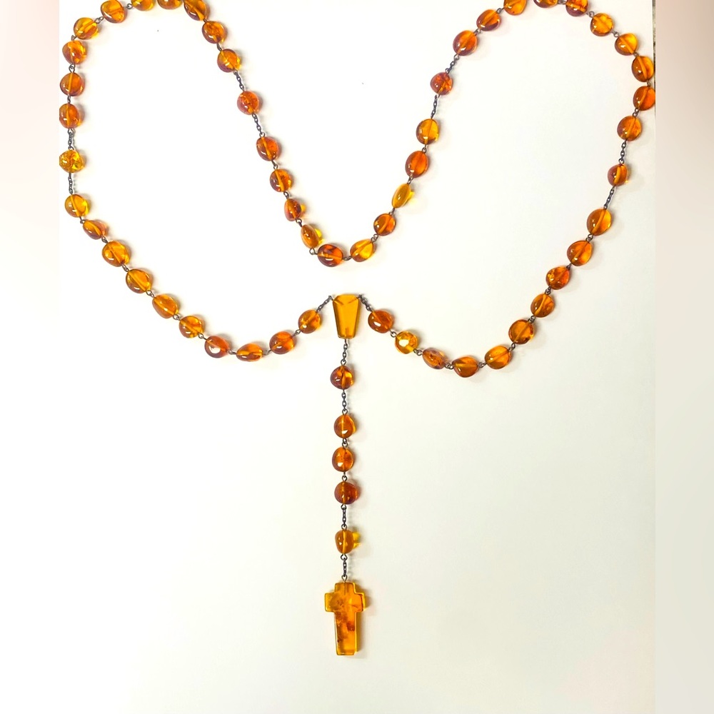 Vintage Authentic Amber Rosary